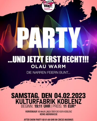 NarrenbunT_Plakat_2023 Party